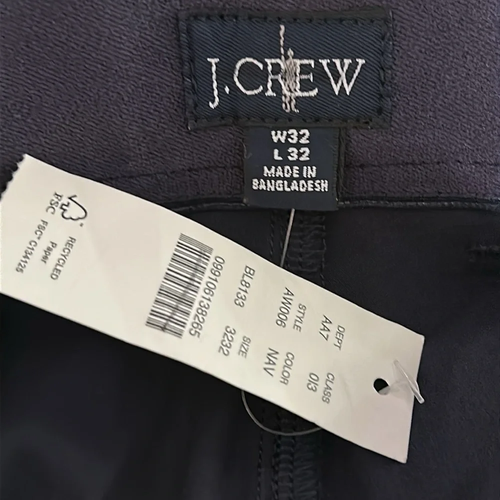 J.Crew Men’s Straight Fit 770 Tech Pant in Navy (32x32) - Picture 9 of 10